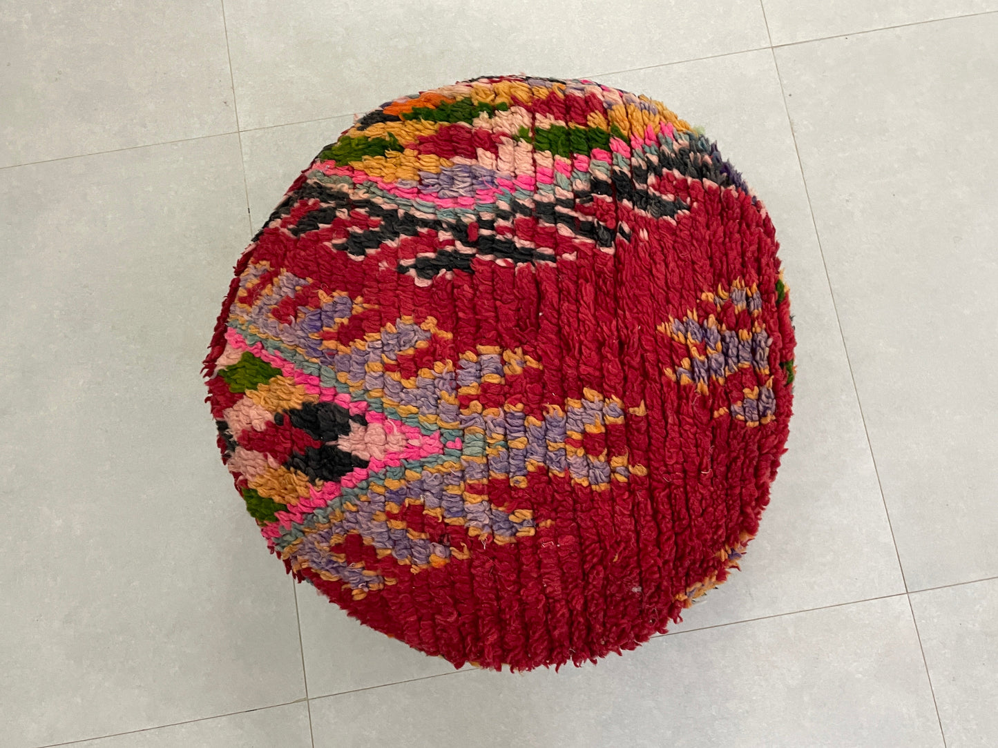 Round moroccan pouf cover - S54