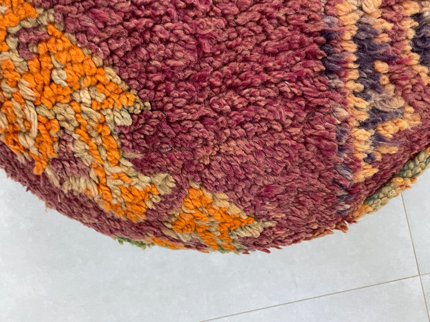 Round moroccan pouf cover - S18