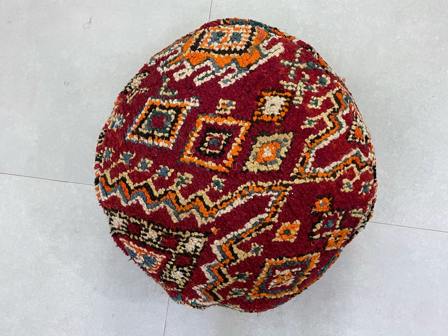 Round moroccan pouf cover - S5