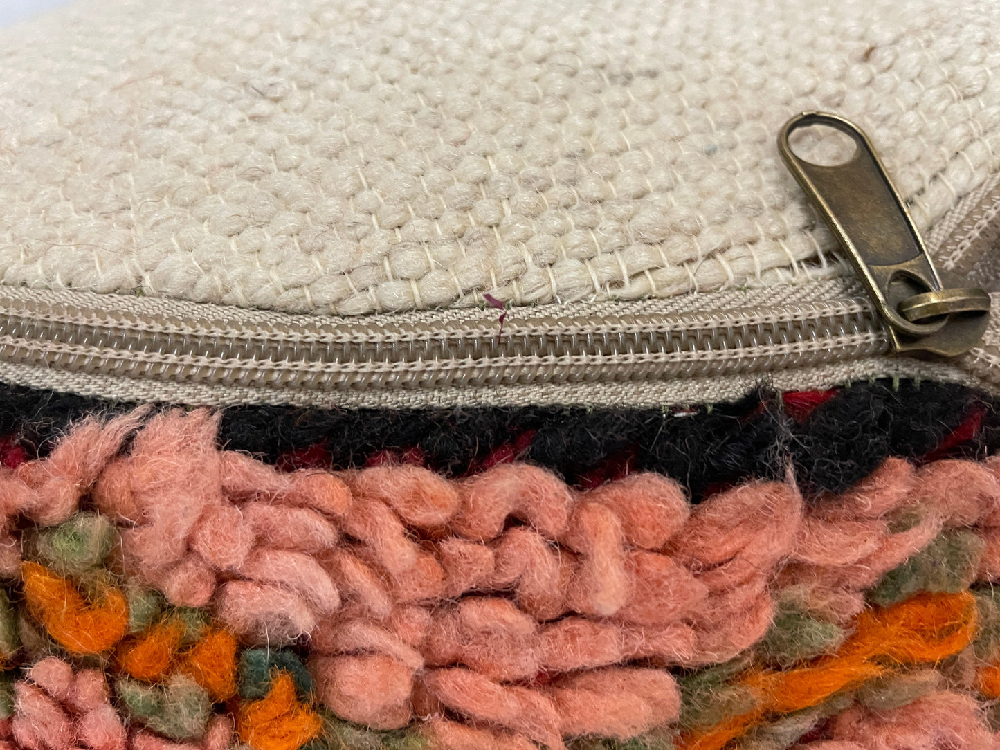 Round moroccan pouf cover - T7