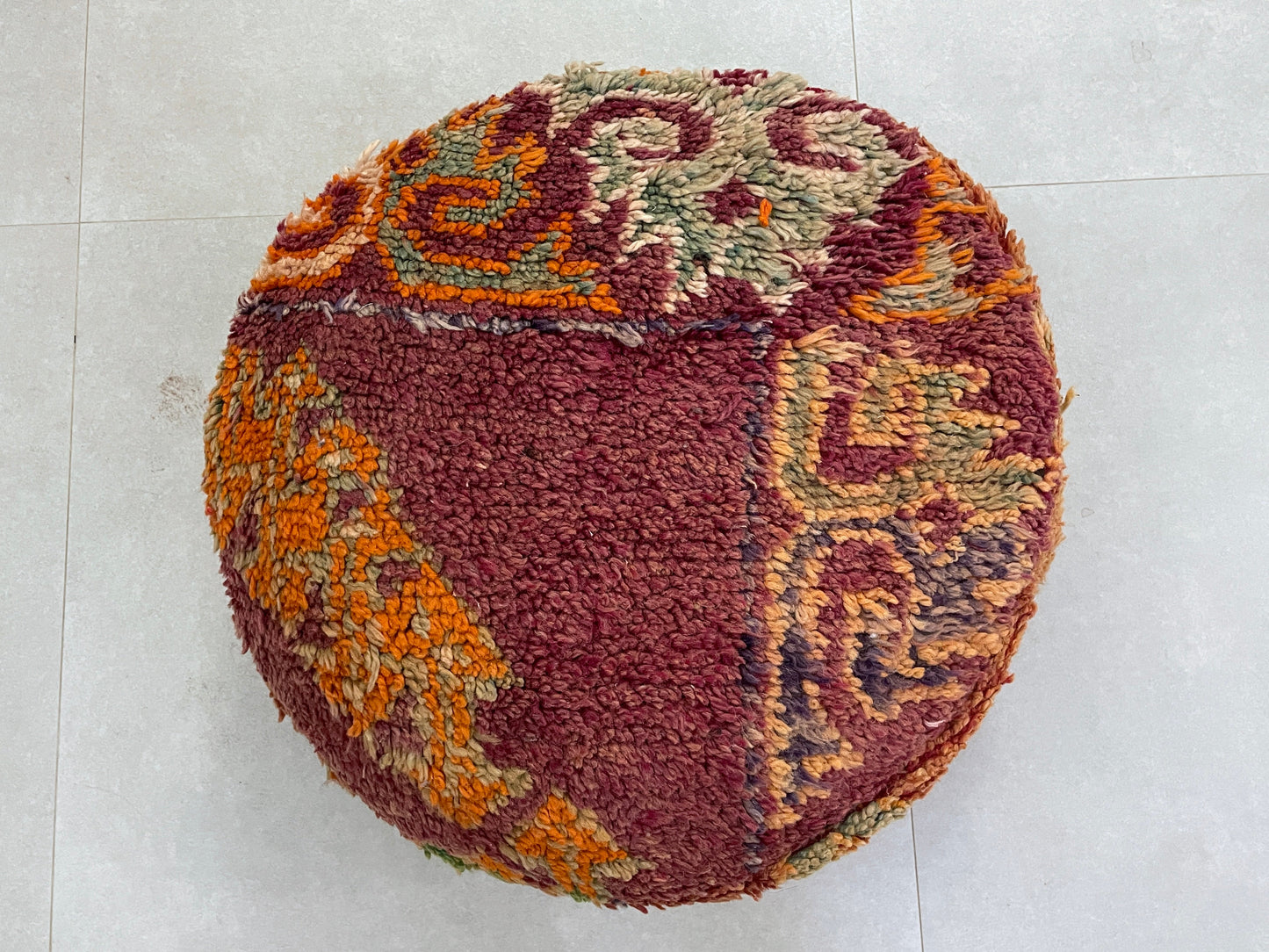 Round moroccan pouf cover - S18