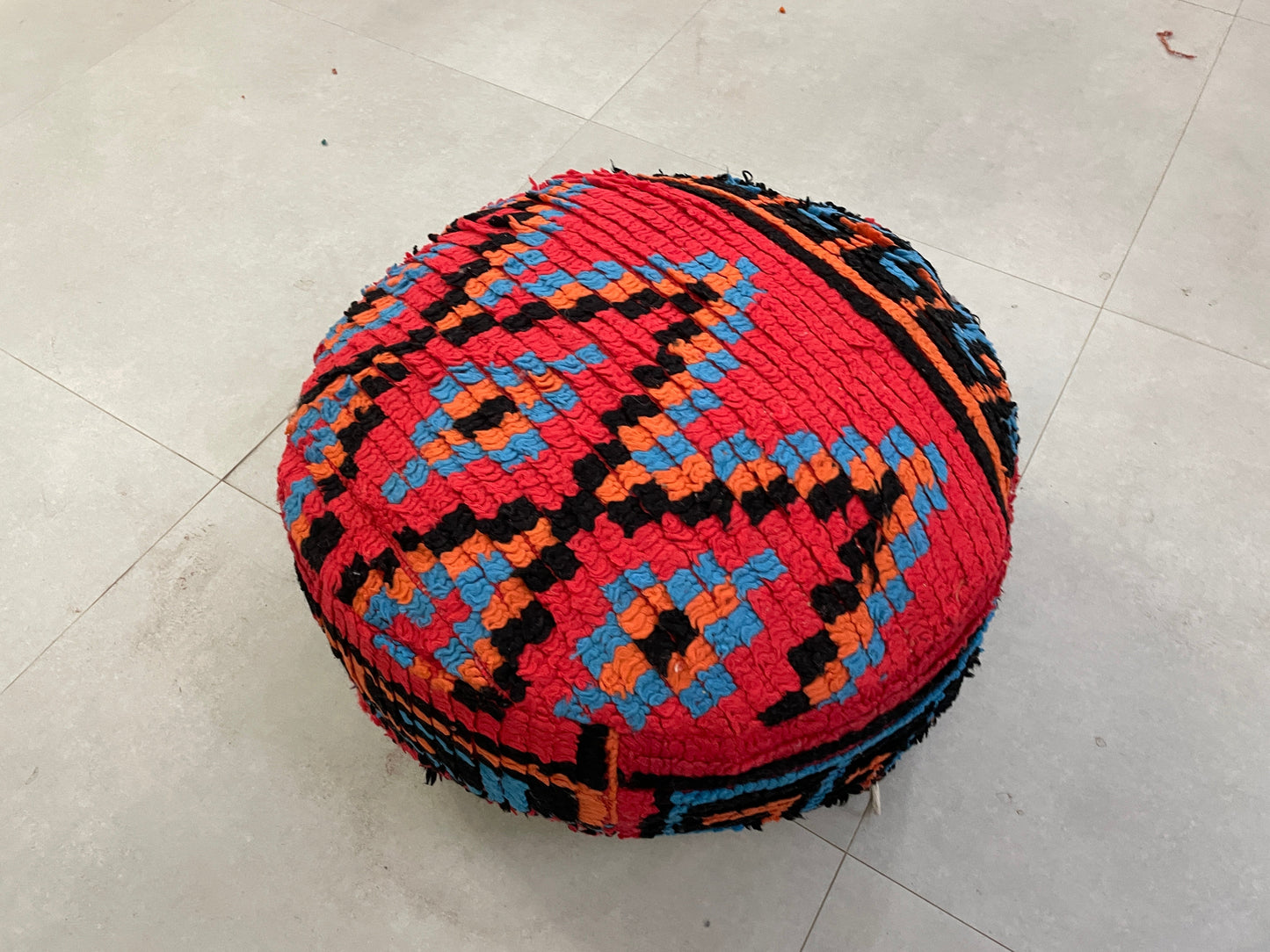 Round moroccan pouf cover - R34