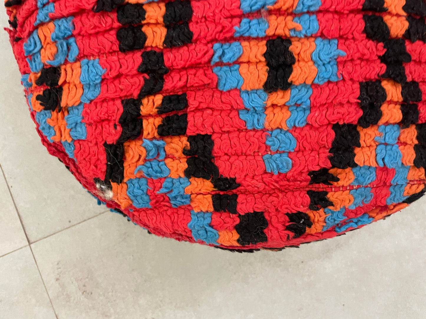 Round moroccan pouf cover - R34