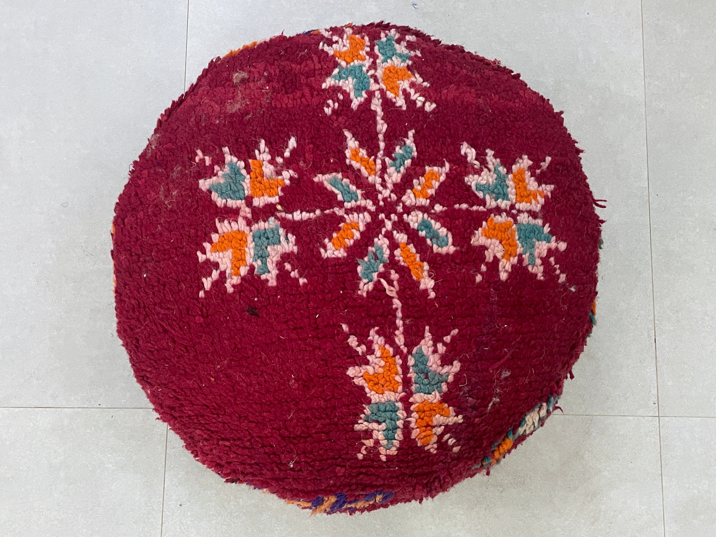 Round moroccan pouf cover - T25