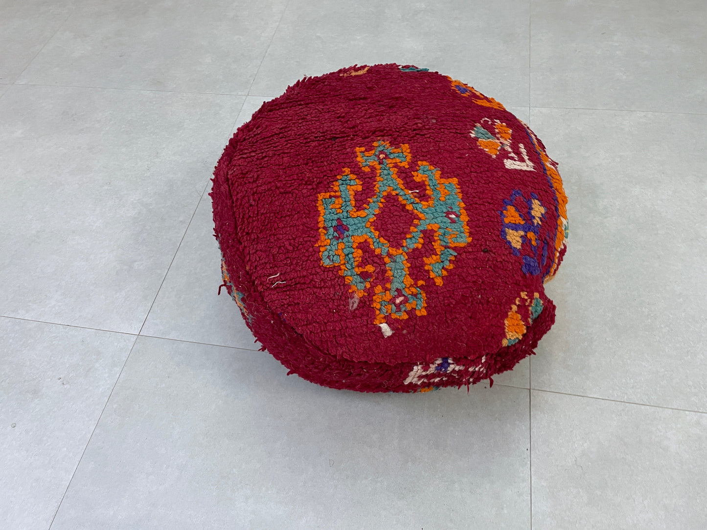 Round moroccan pouf cover - R11