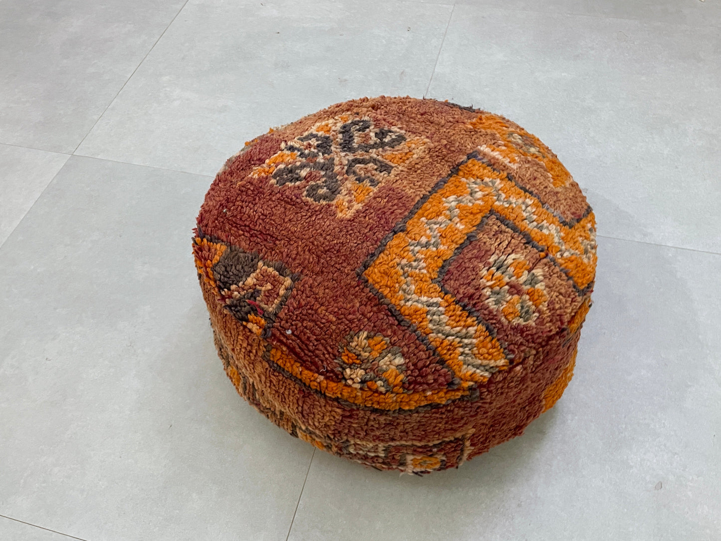 Round moroccan pouf cover - S12