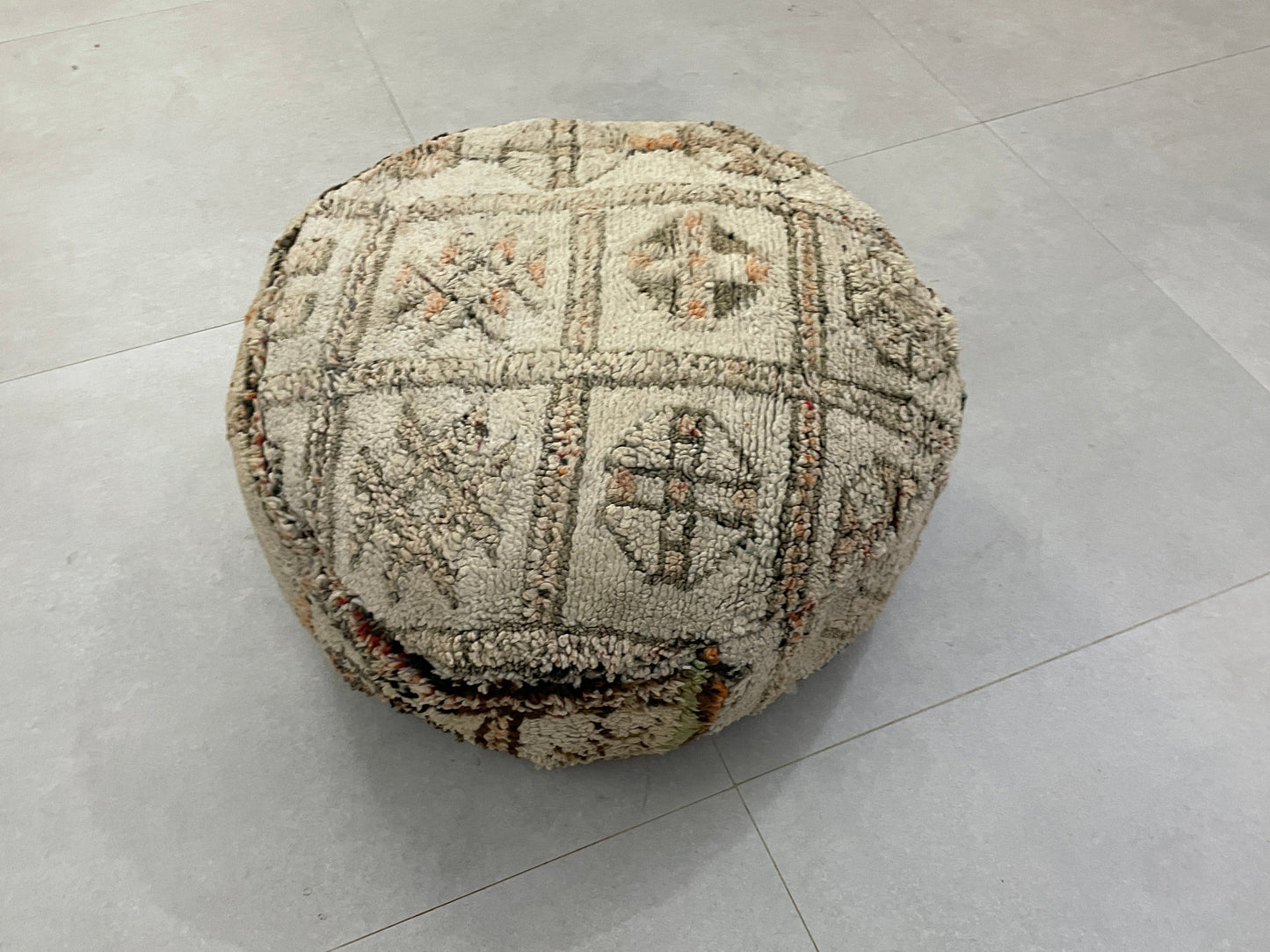 Round moroccan pouf cover - T5