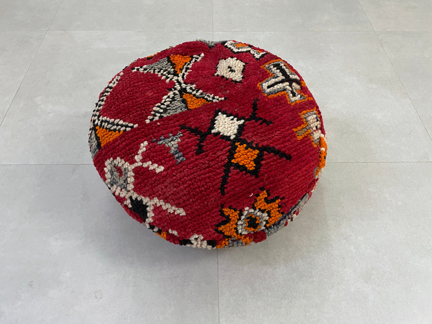 Round moroccan pouf cover - T2