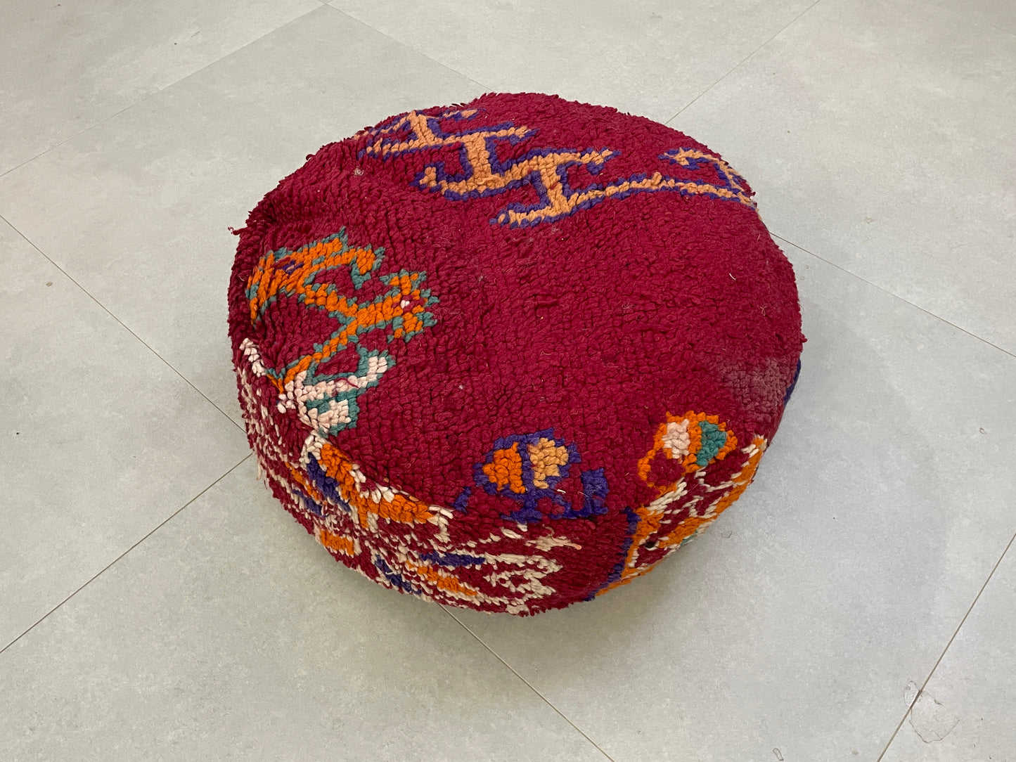 Round moroccan pouf cover - T43