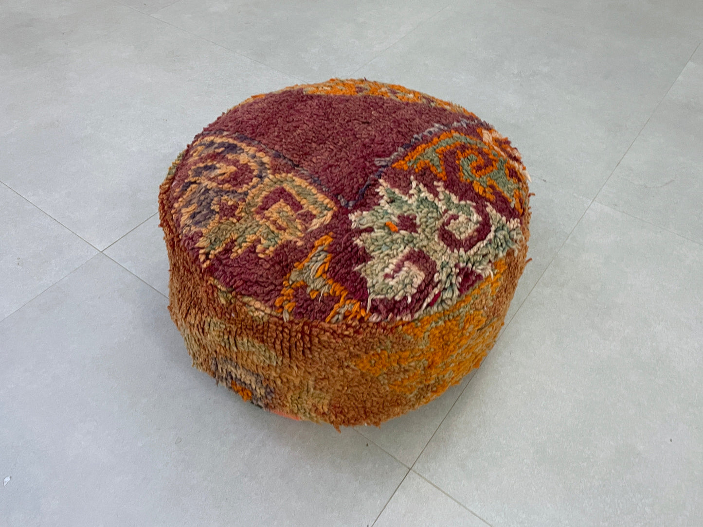 Round moroccan pouf cover - S18