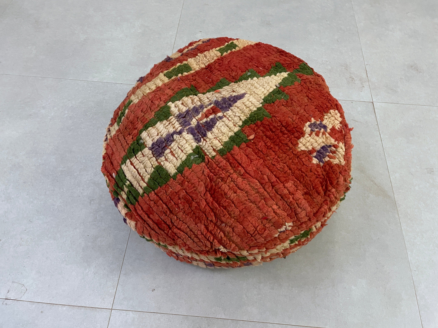 Round moroccan pouf cover - R61