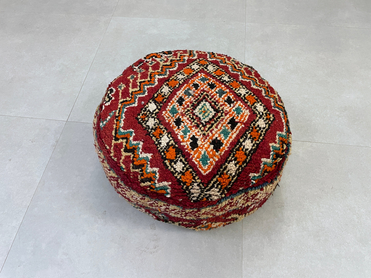 Round moroccan pouf cover - R33