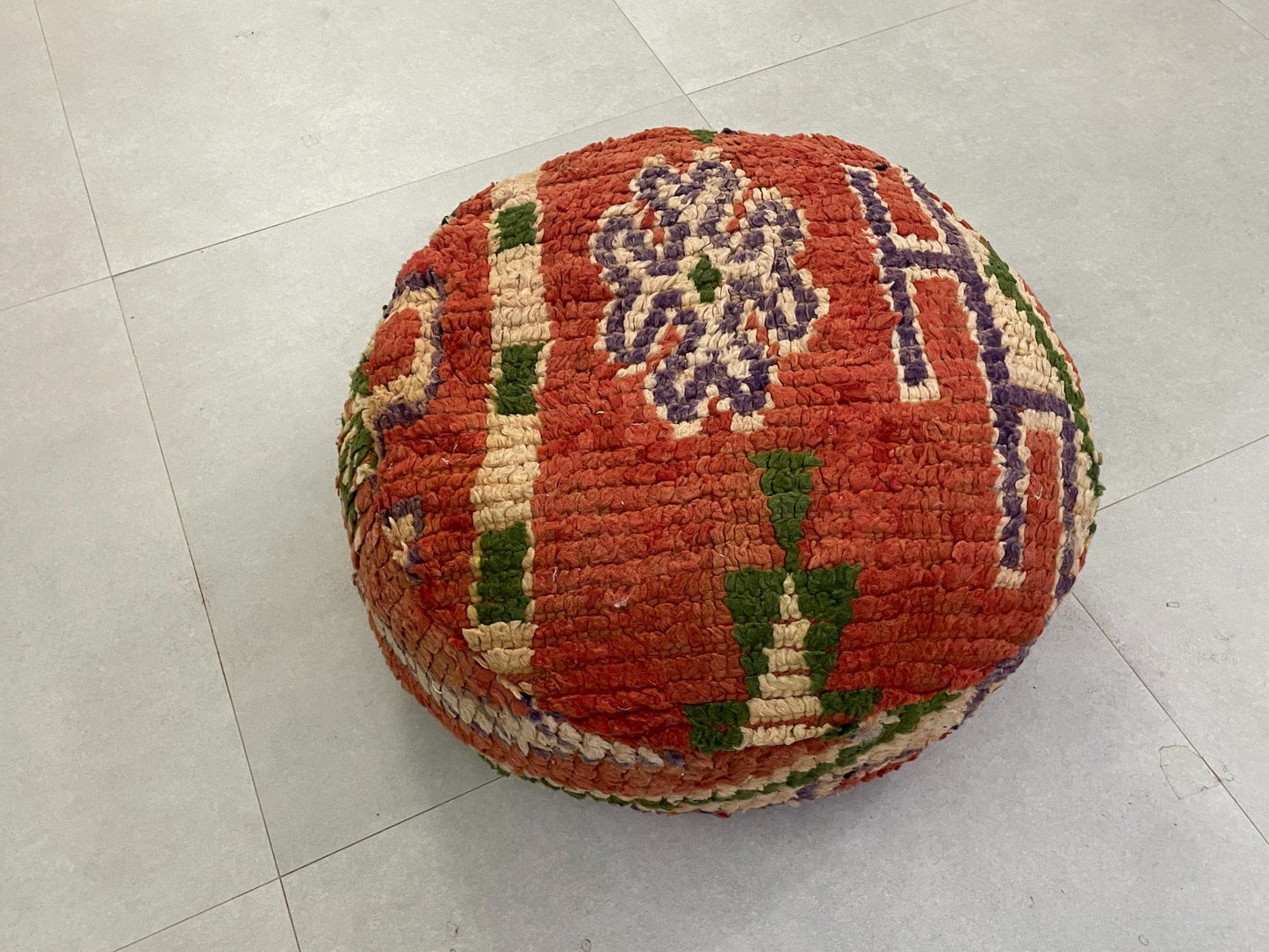 Round moroccan pouf cover - S10