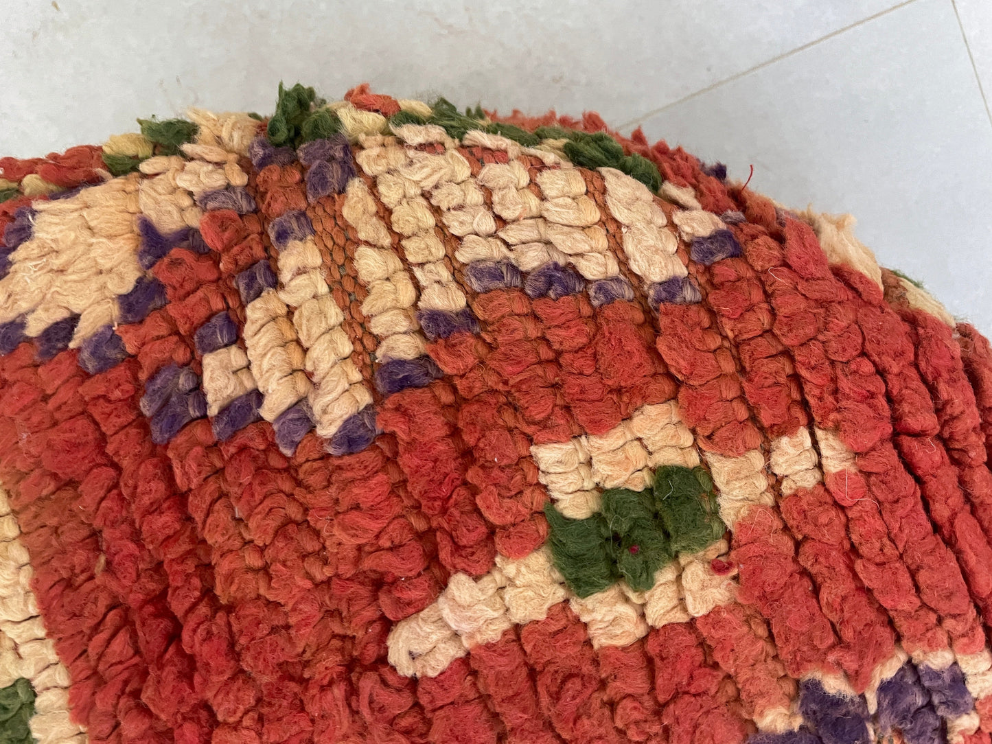 Round moroccan pouf cover - R43