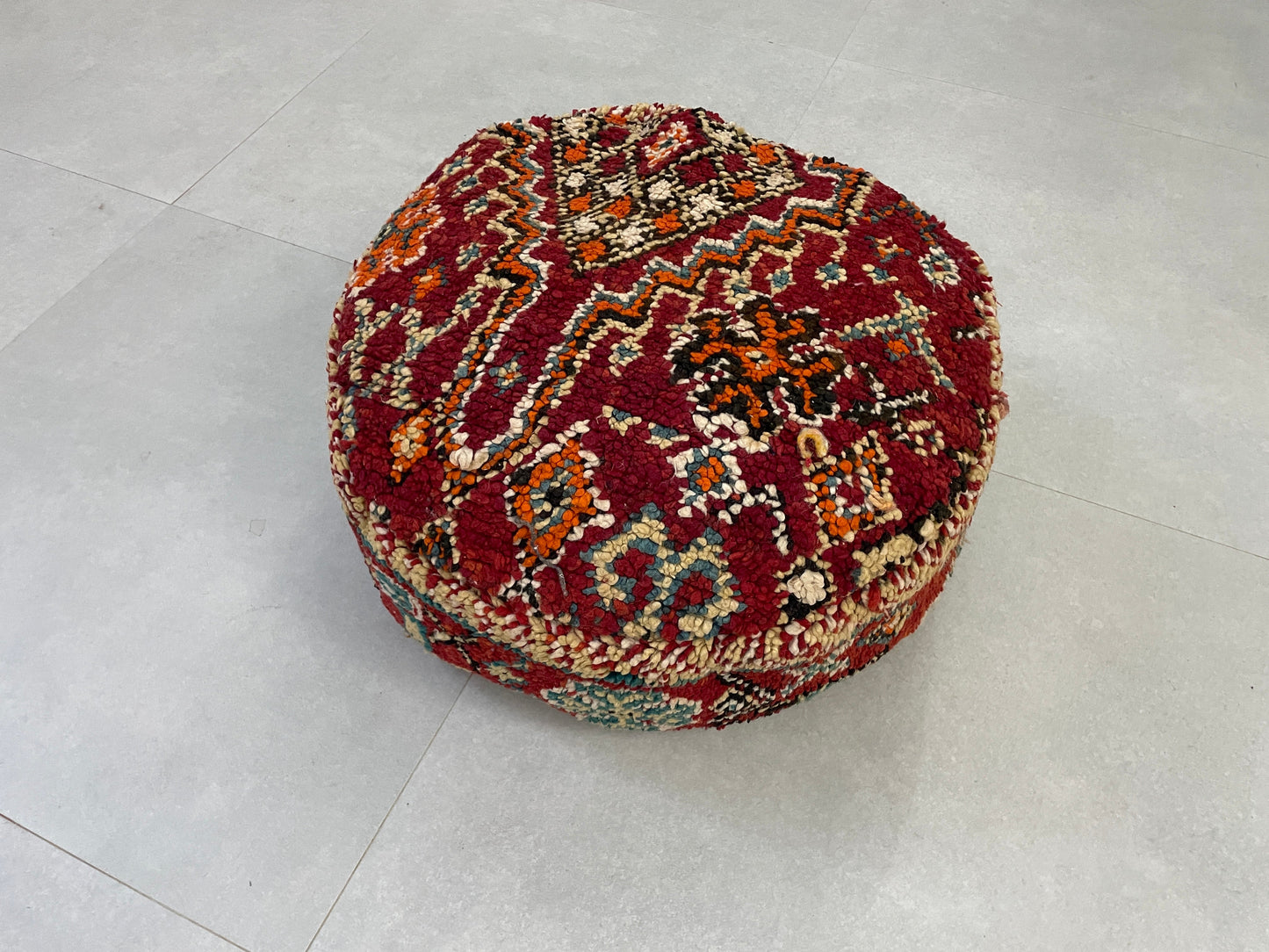 Round moroccan pouf cover - R56