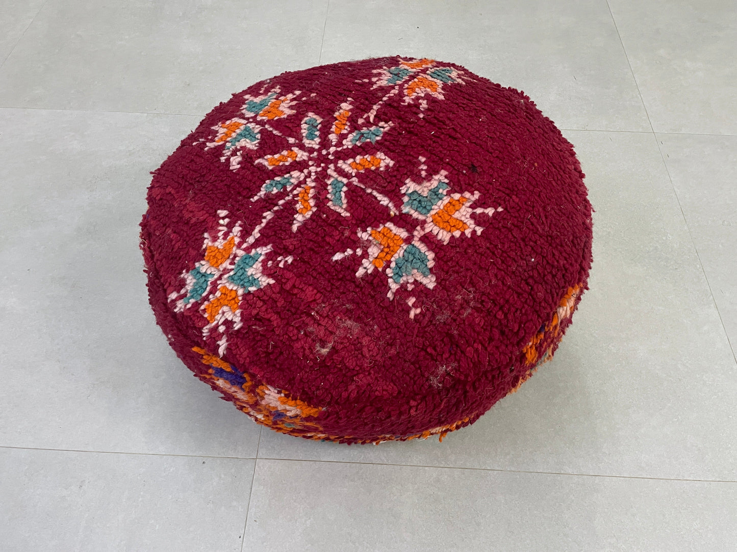 Round moroccan pouf cover - T25