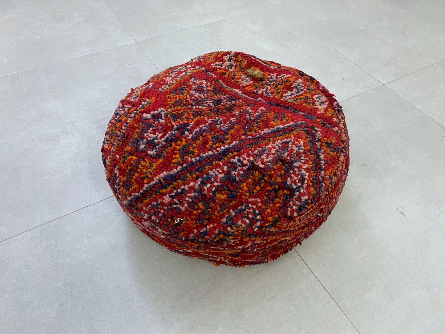 Round moroccan pouf cover - S57