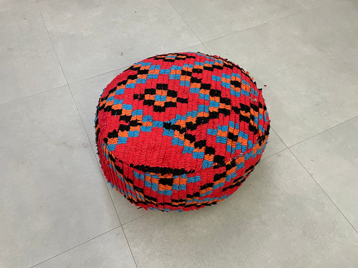 Round moroccan pouf cover - S17