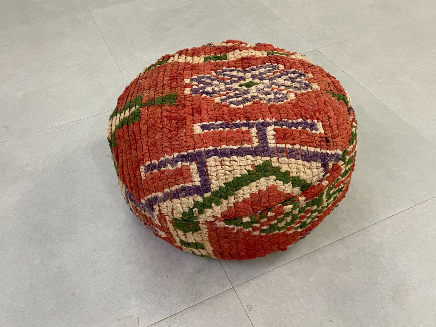 Round moroccan pouf cover - S10