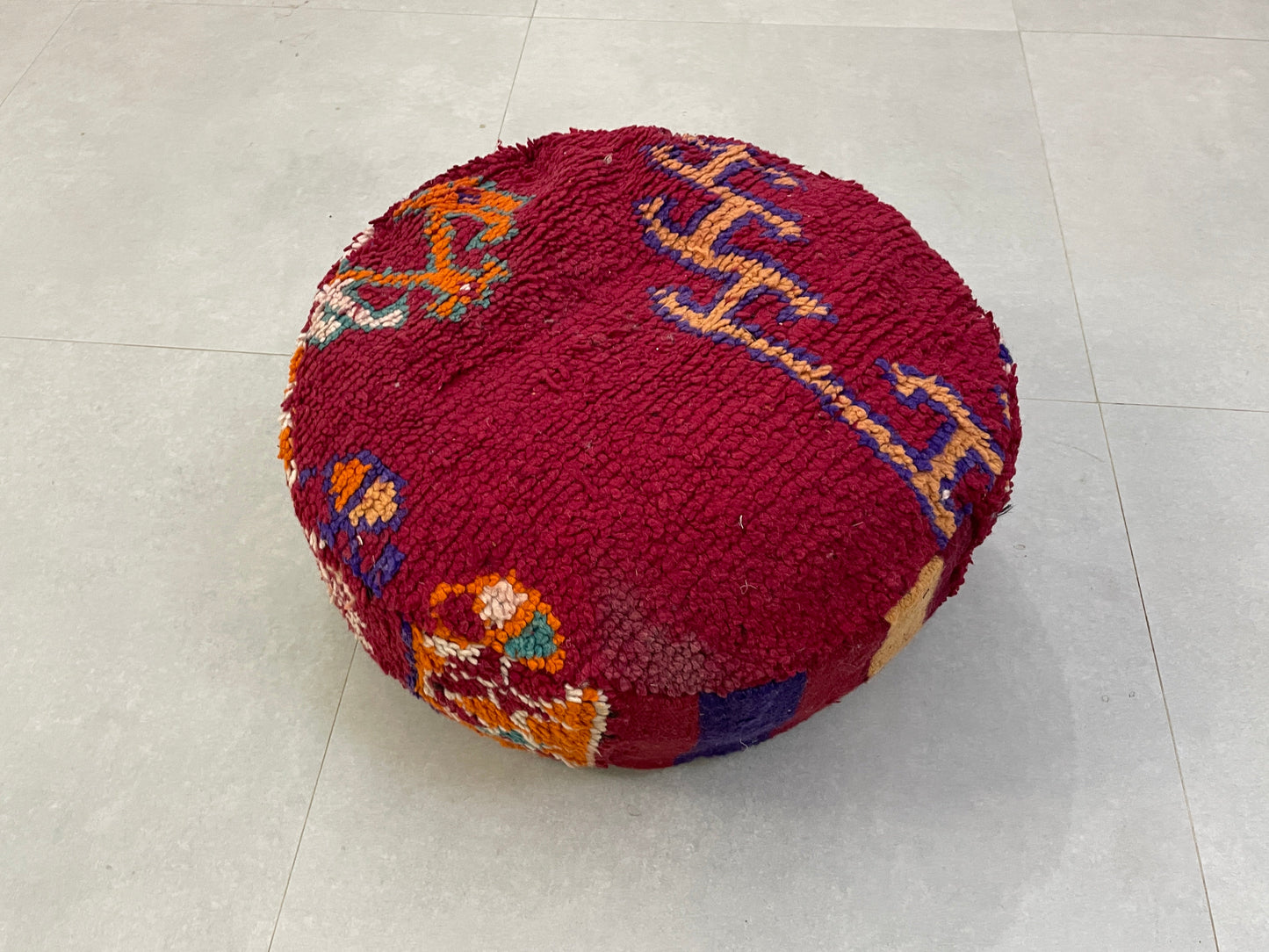 Round moroccan pouf cover - T43