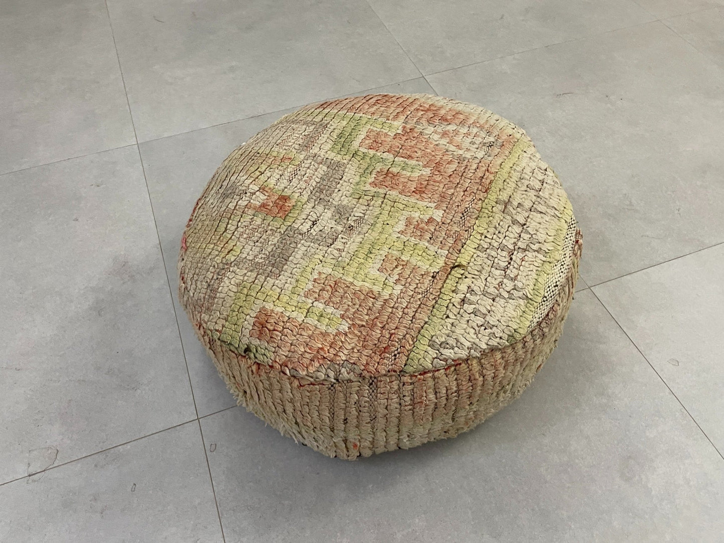 Round moroccan pouf cover - S36