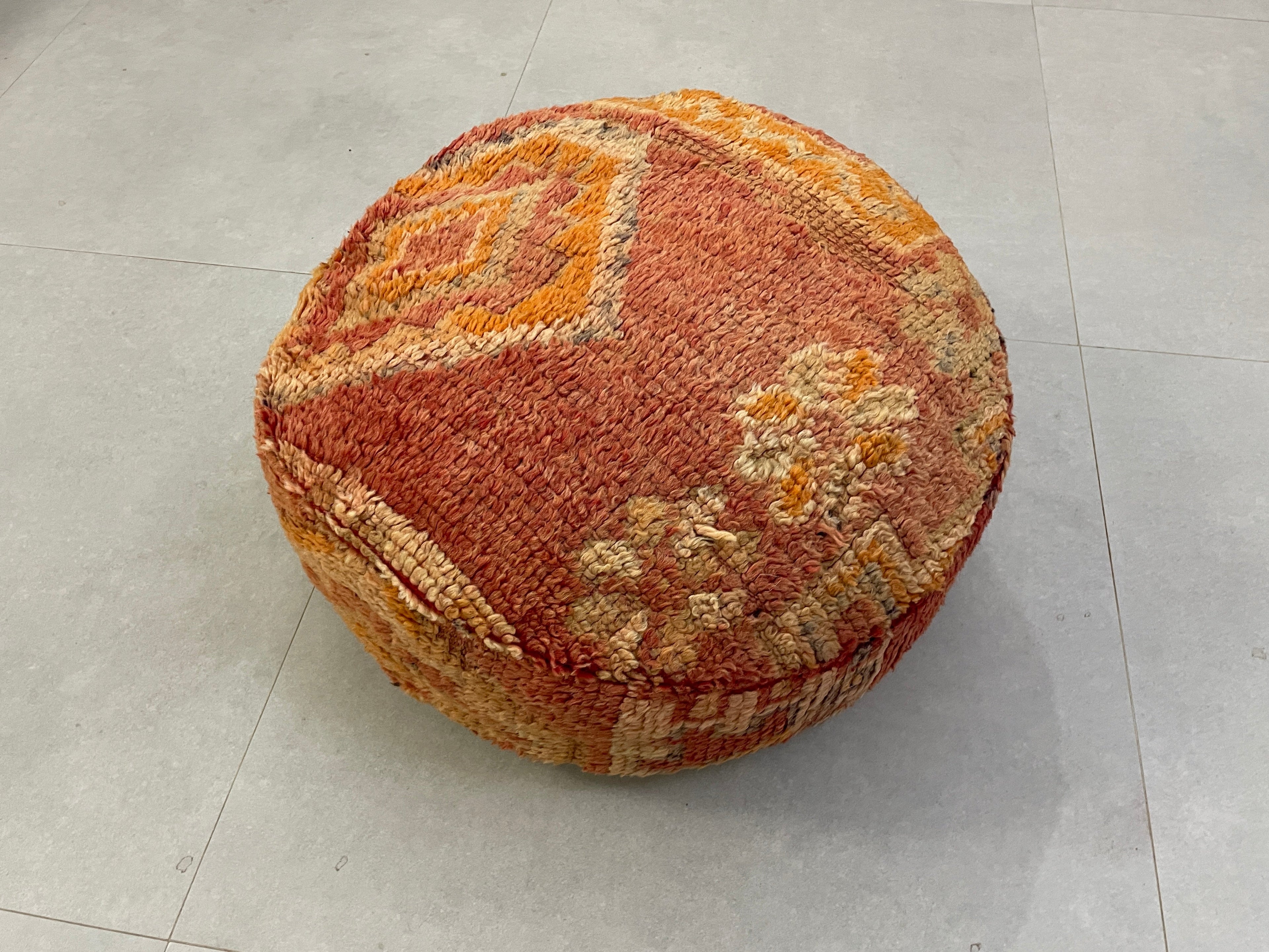 Round moroccan pouf cover - T53