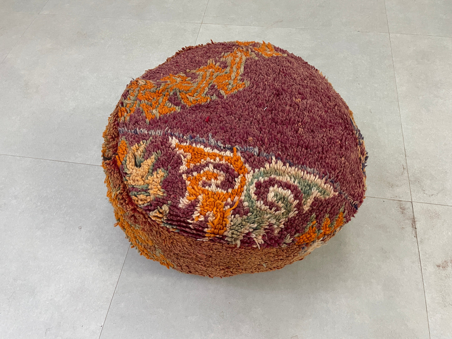 Round moroccan pouf cover - R22