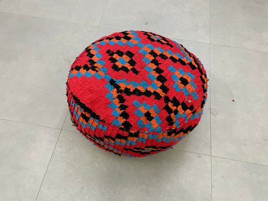 Round moroccan pouf cover - S17