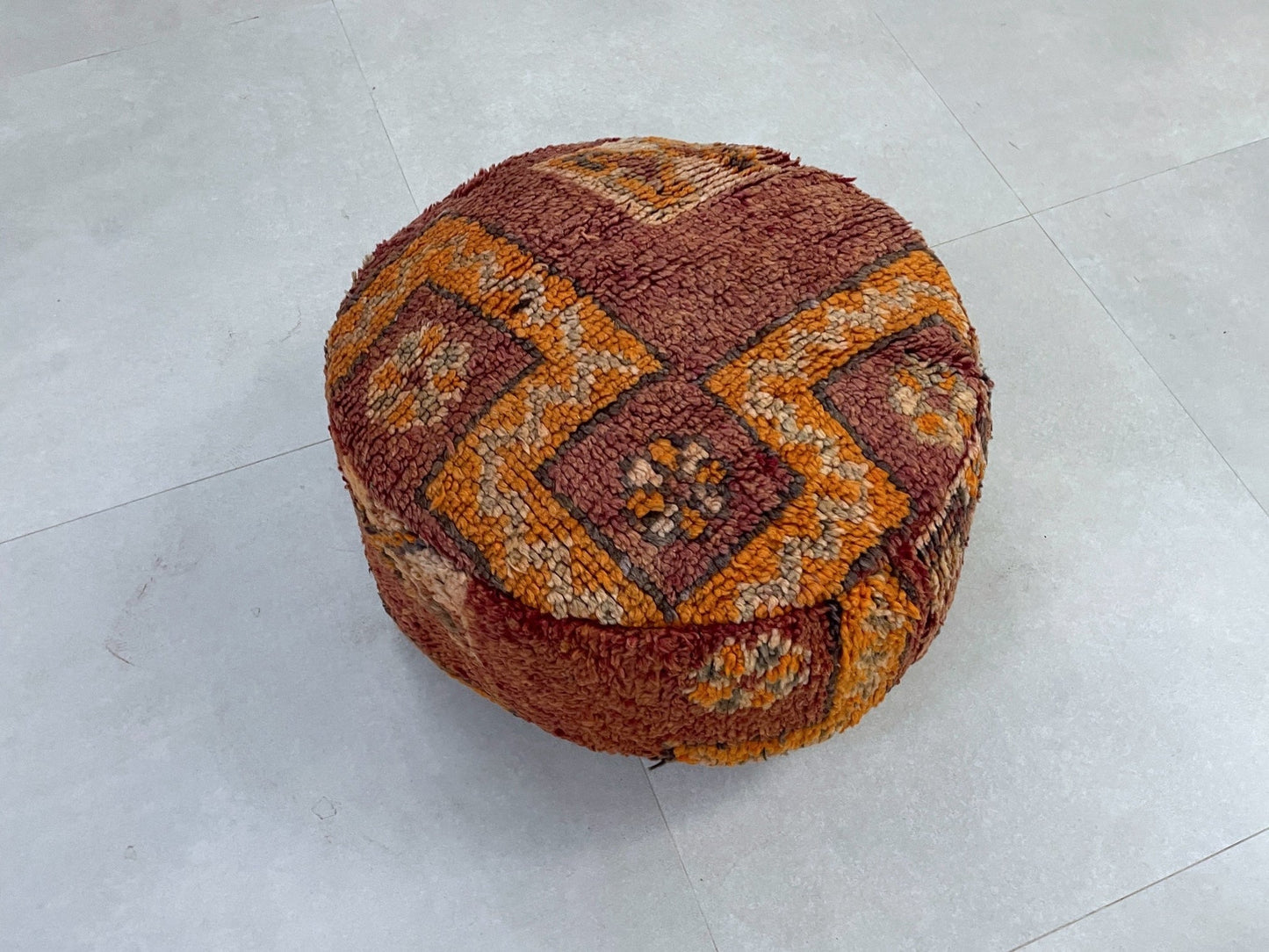 Round moroccan pouf cover - R66