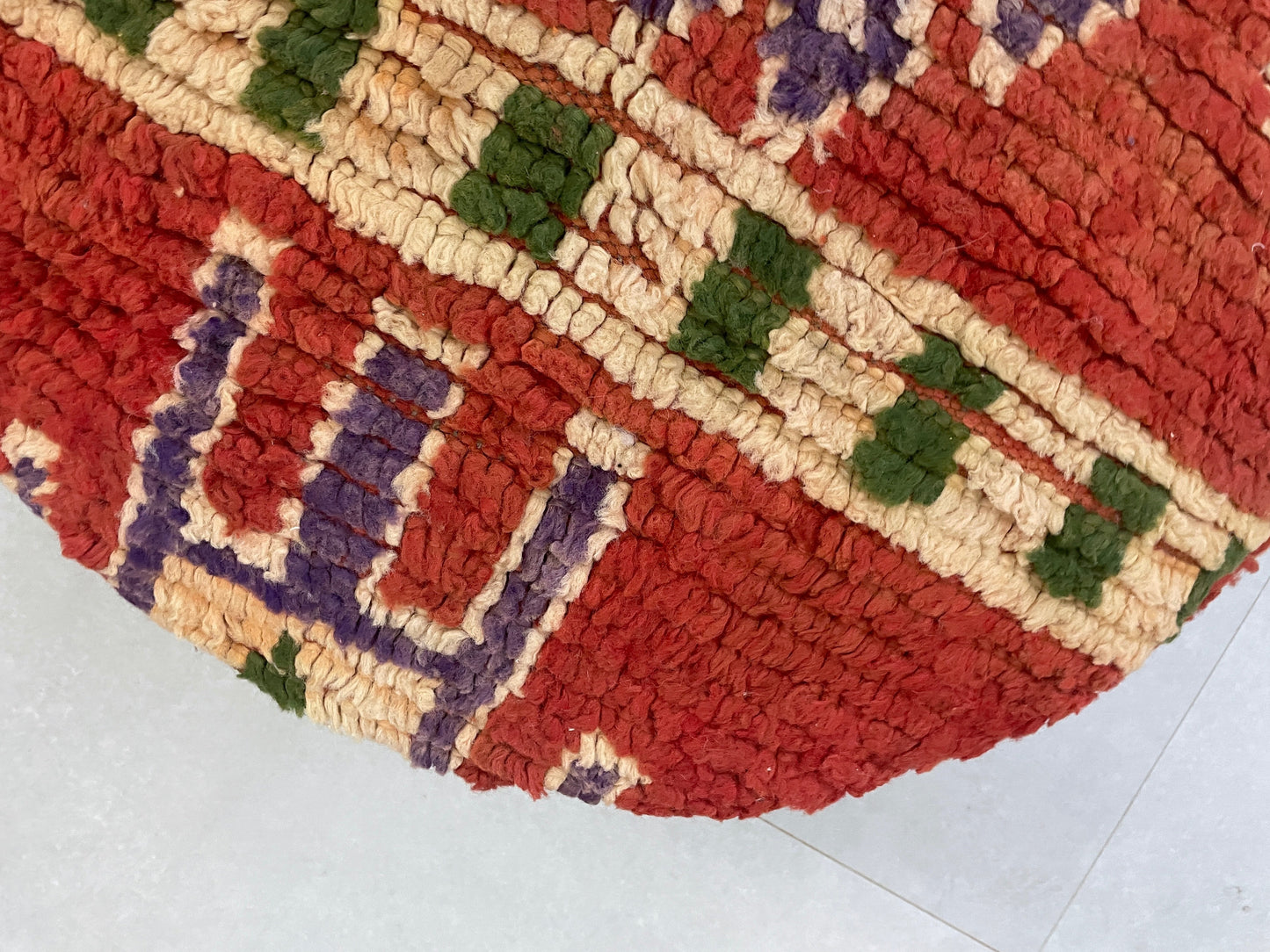 Round moroccan pouf cover - R43