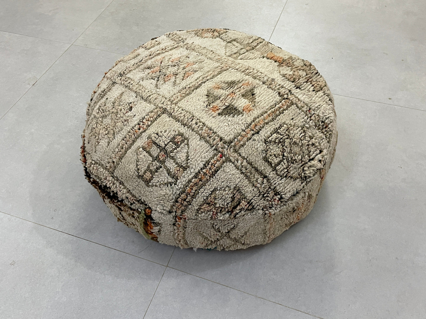 Round moroccan pouf cover - T5