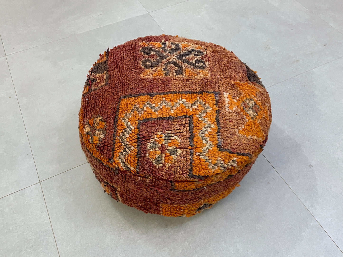 Round moroccan pouf cover - S12