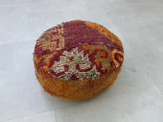 Round moroccan pouf cover - S18
