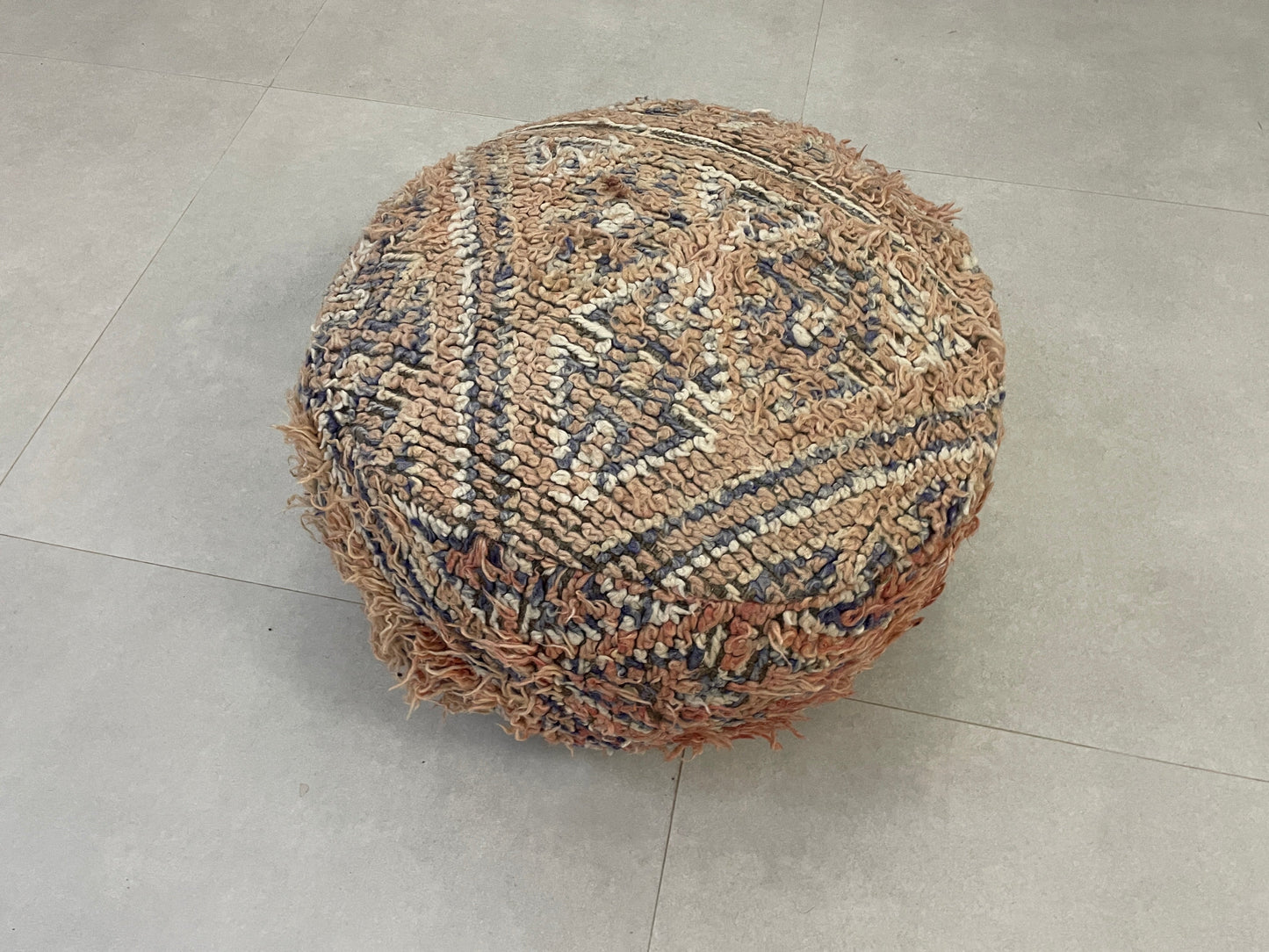 Round moroccan pouf cover - R12