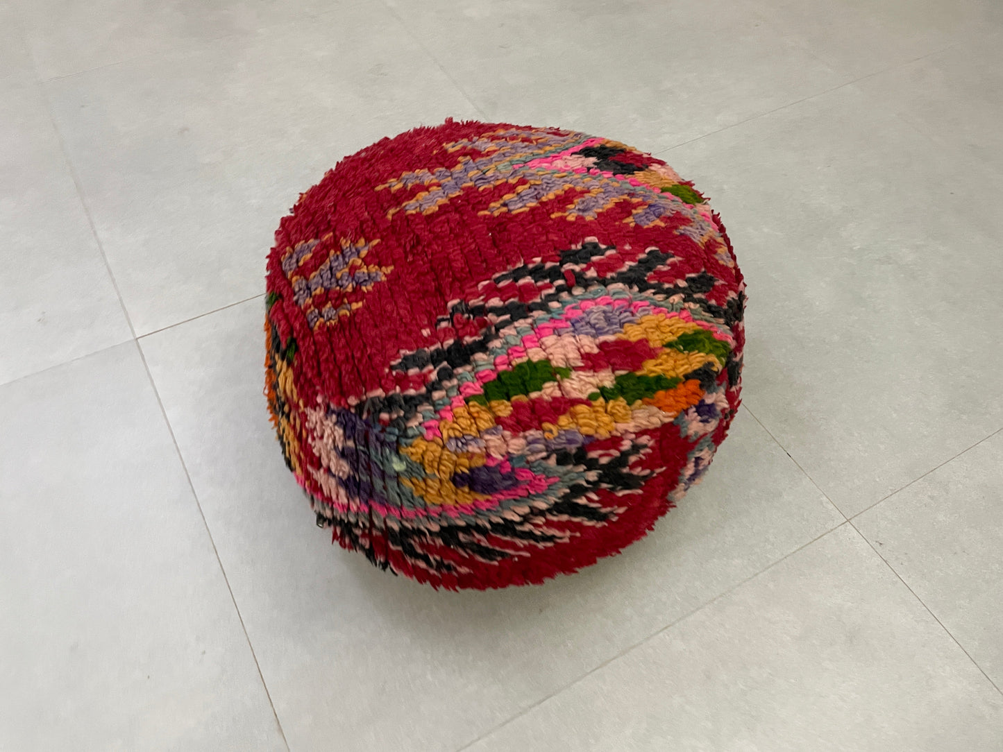 Round moroccan pouf cover - S54