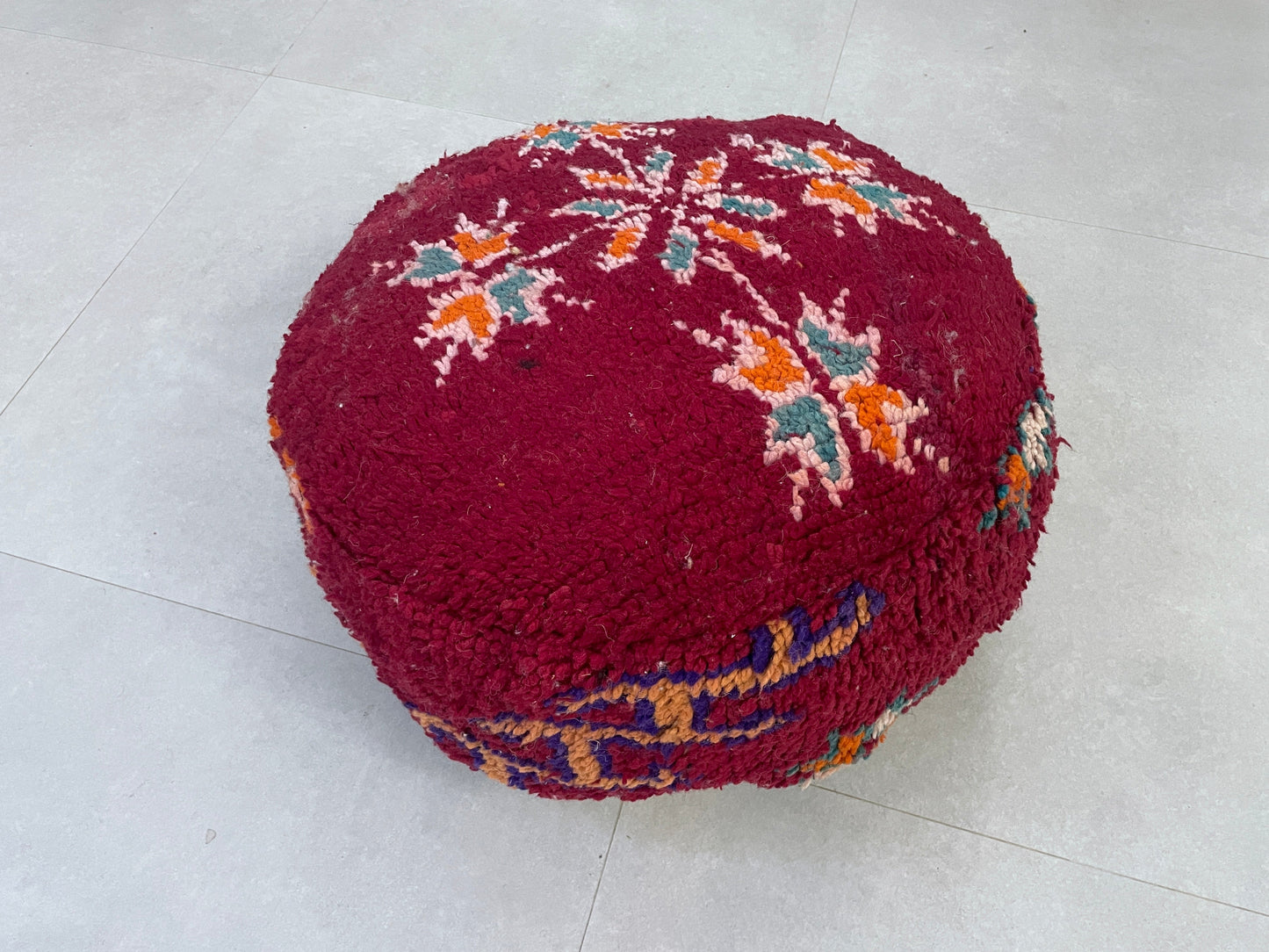 Round moroccan pouf cover - T25