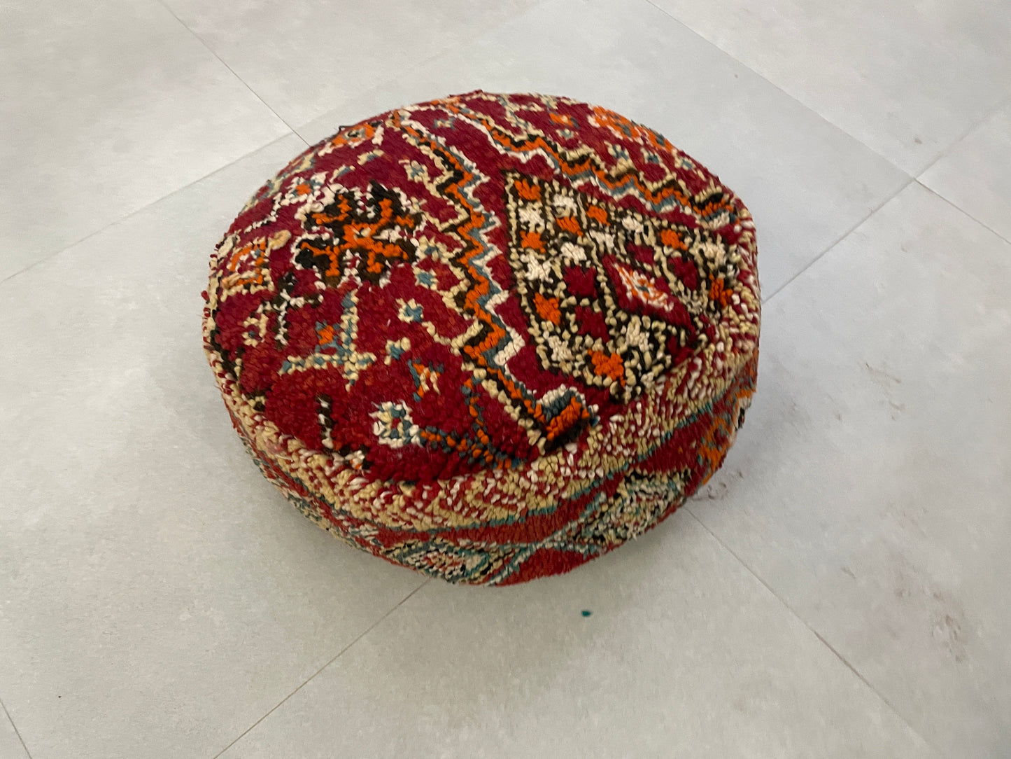 Round moroccan pouf cover - R56