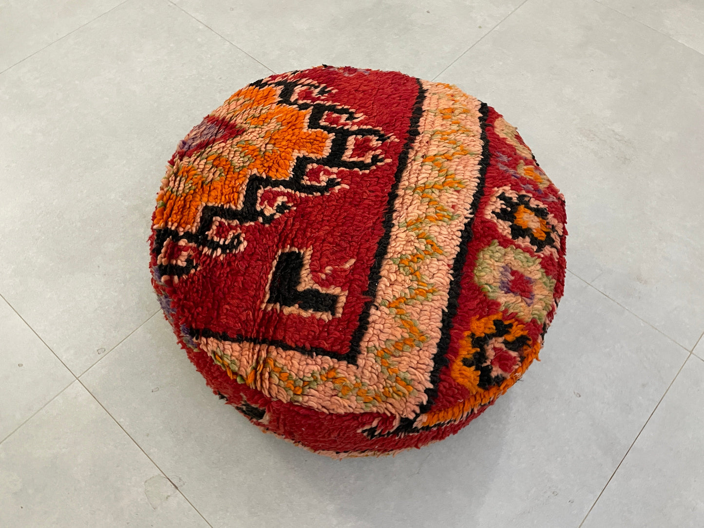 Round moroccan pouf cover - T7