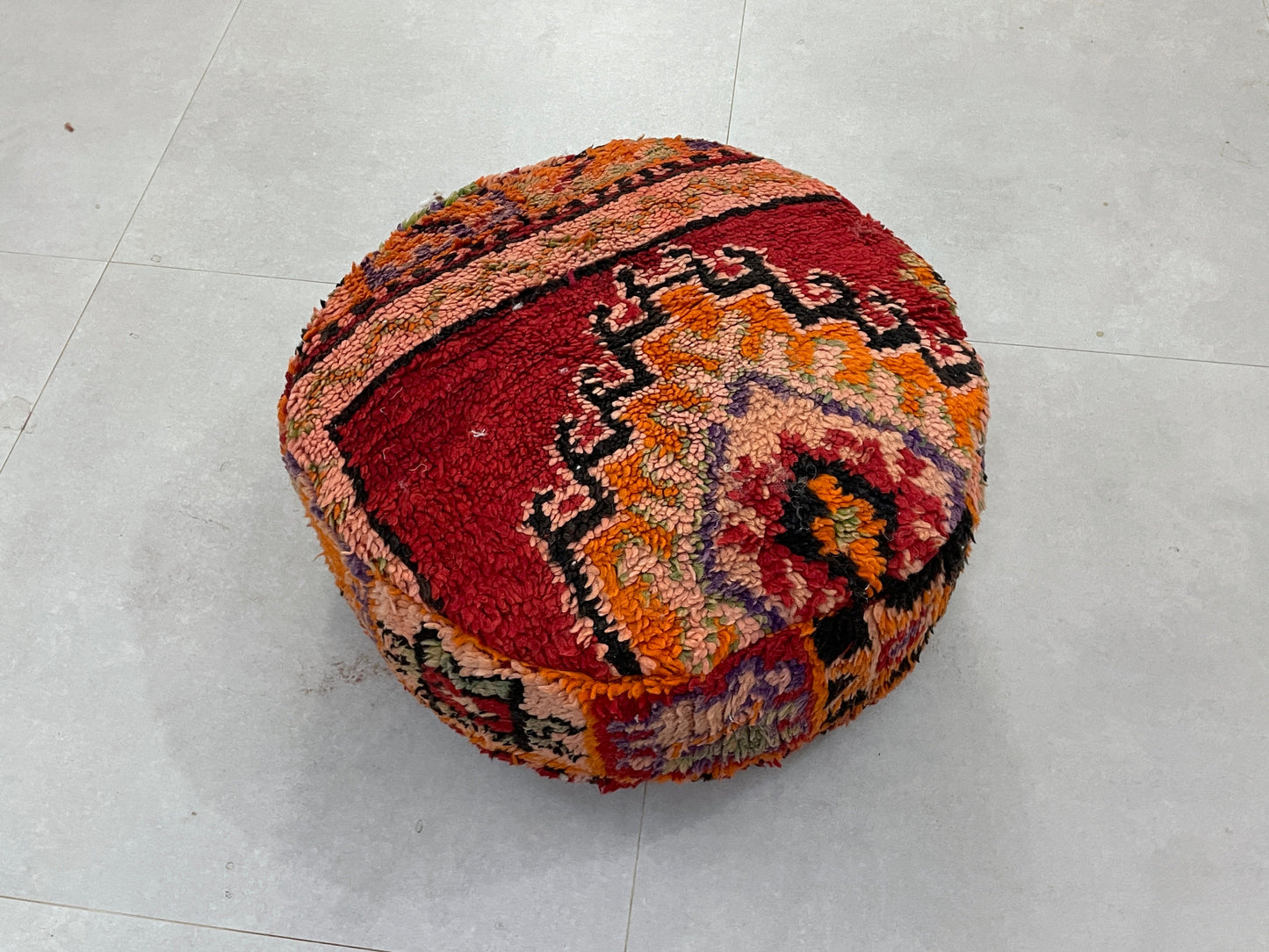 Round moroccan pouf cover - S4