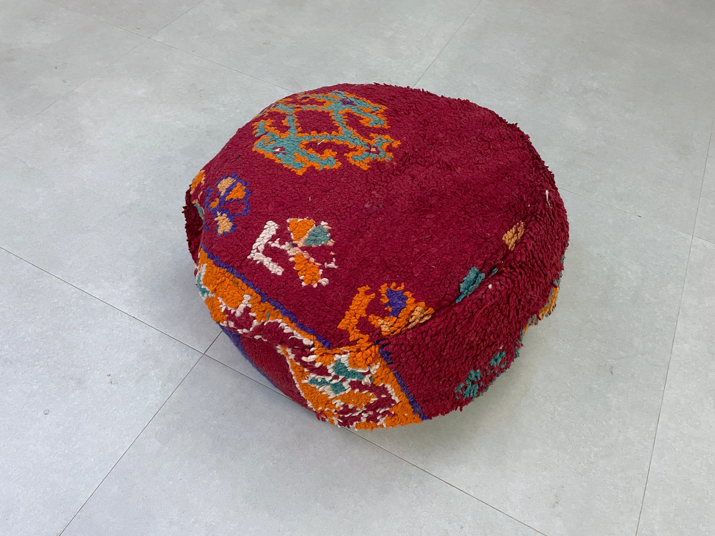 Round moroccan pouf cover - R11