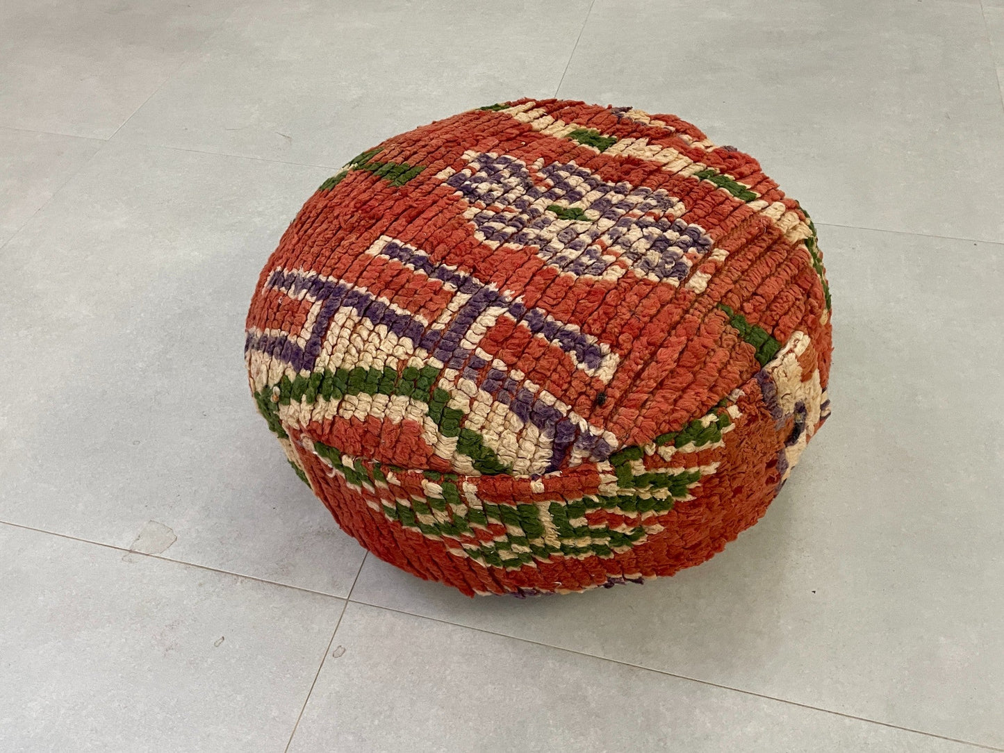 Round moroccan pouf cover - S10