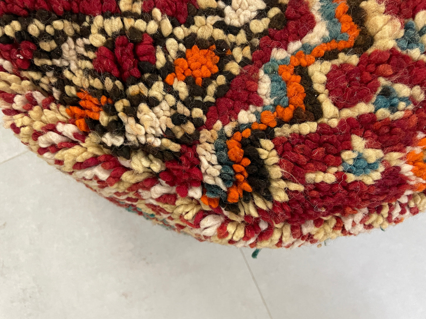 Round moroccan pouf cover - R56