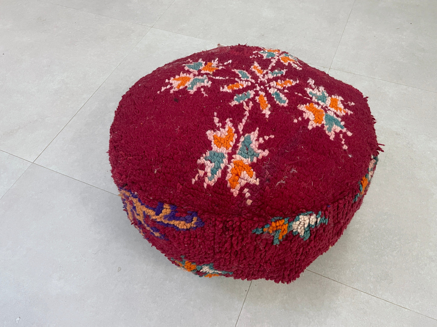Round moroccan pouf cover - T25