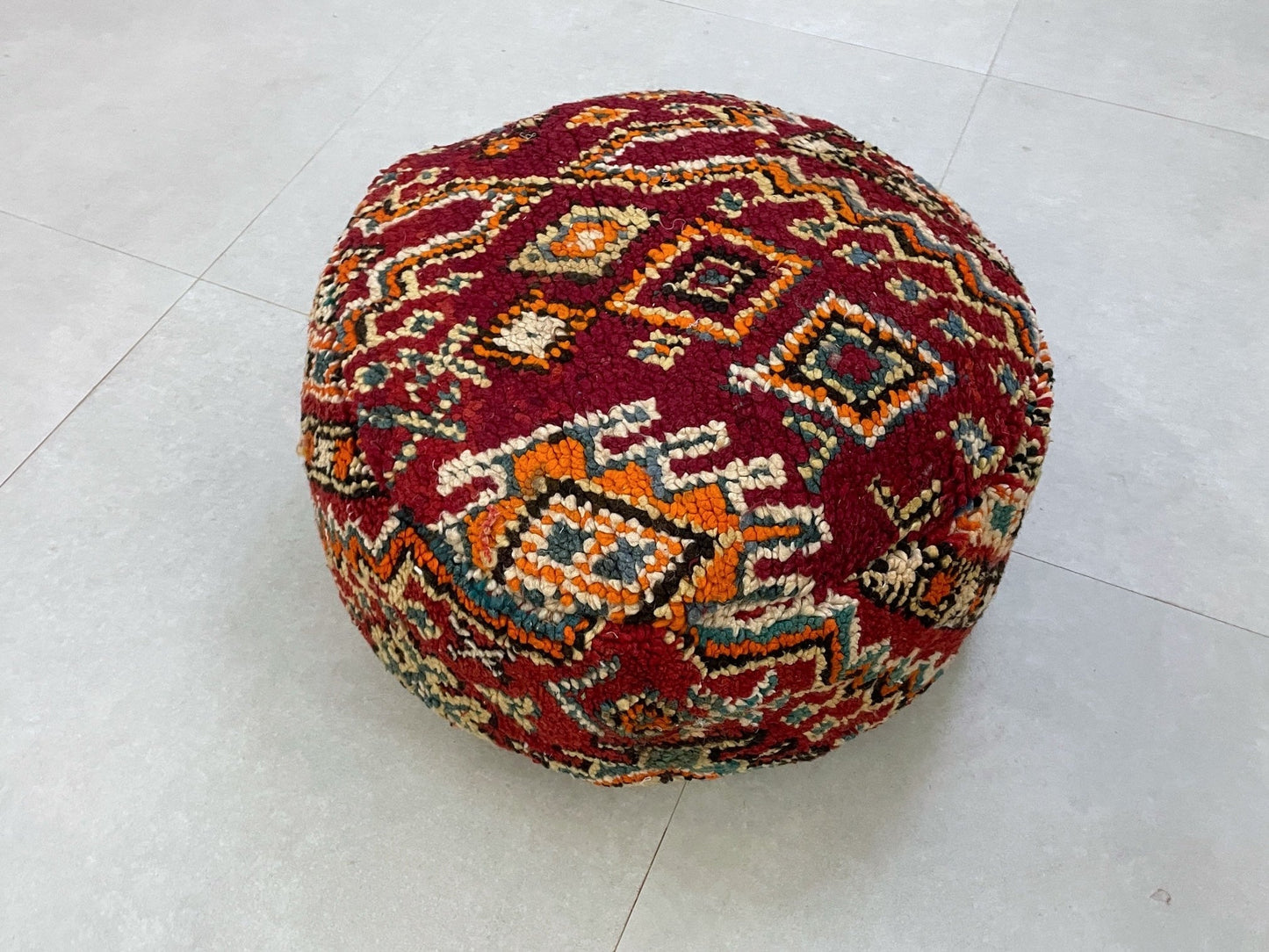 Round moroccan pouf cover - S5