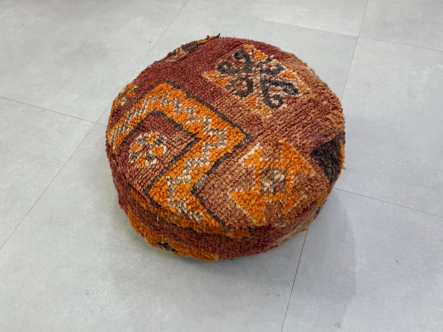 Round moroccan pouf cover - S12