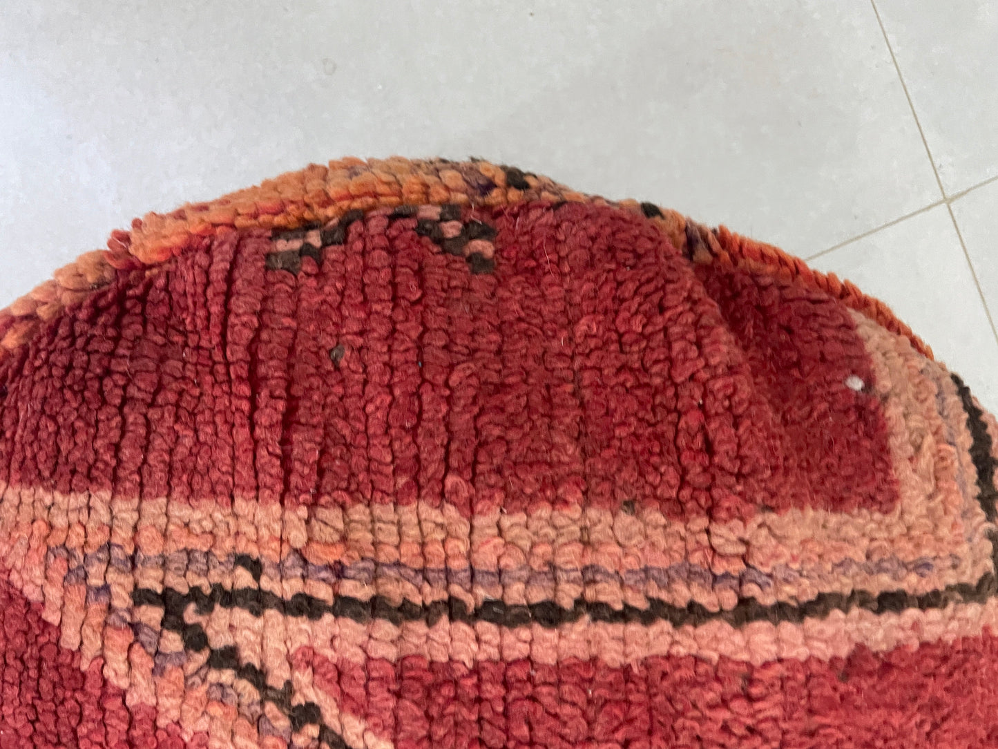 Round moroccan pouf cover - R13