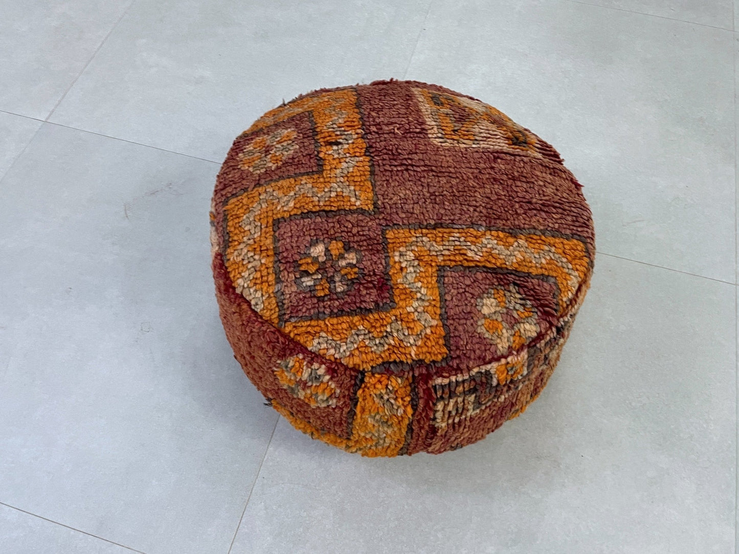 Round moroccan pouf cover - R66