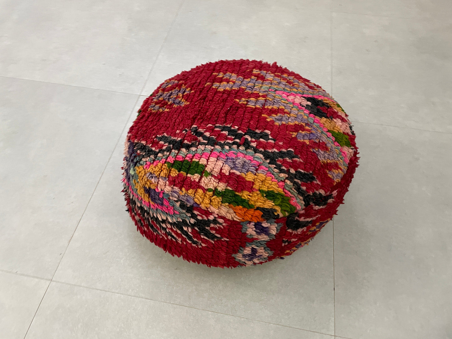 Round moroccan pouf cover - S54