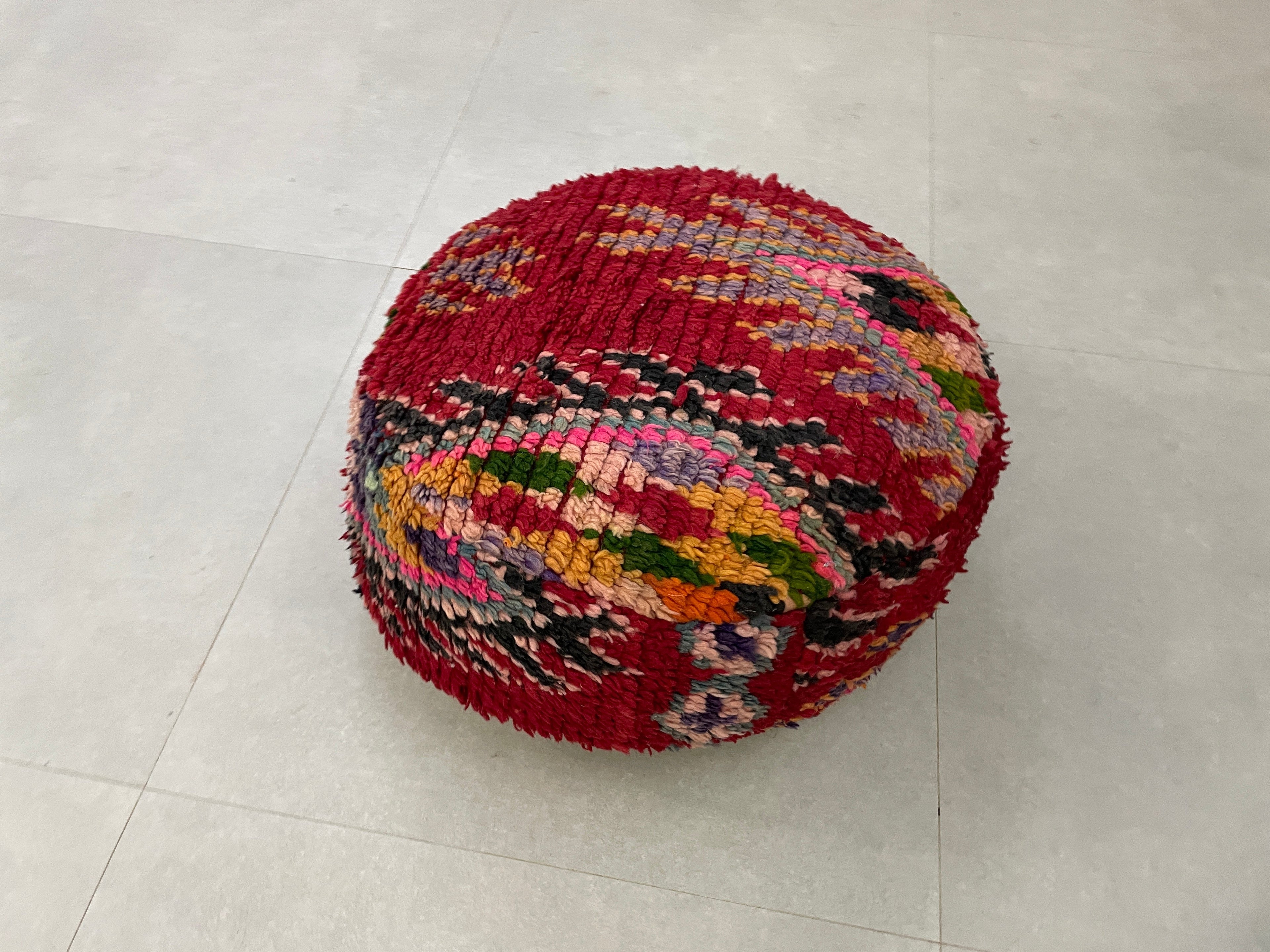 Round moroccan pouf cover - S54