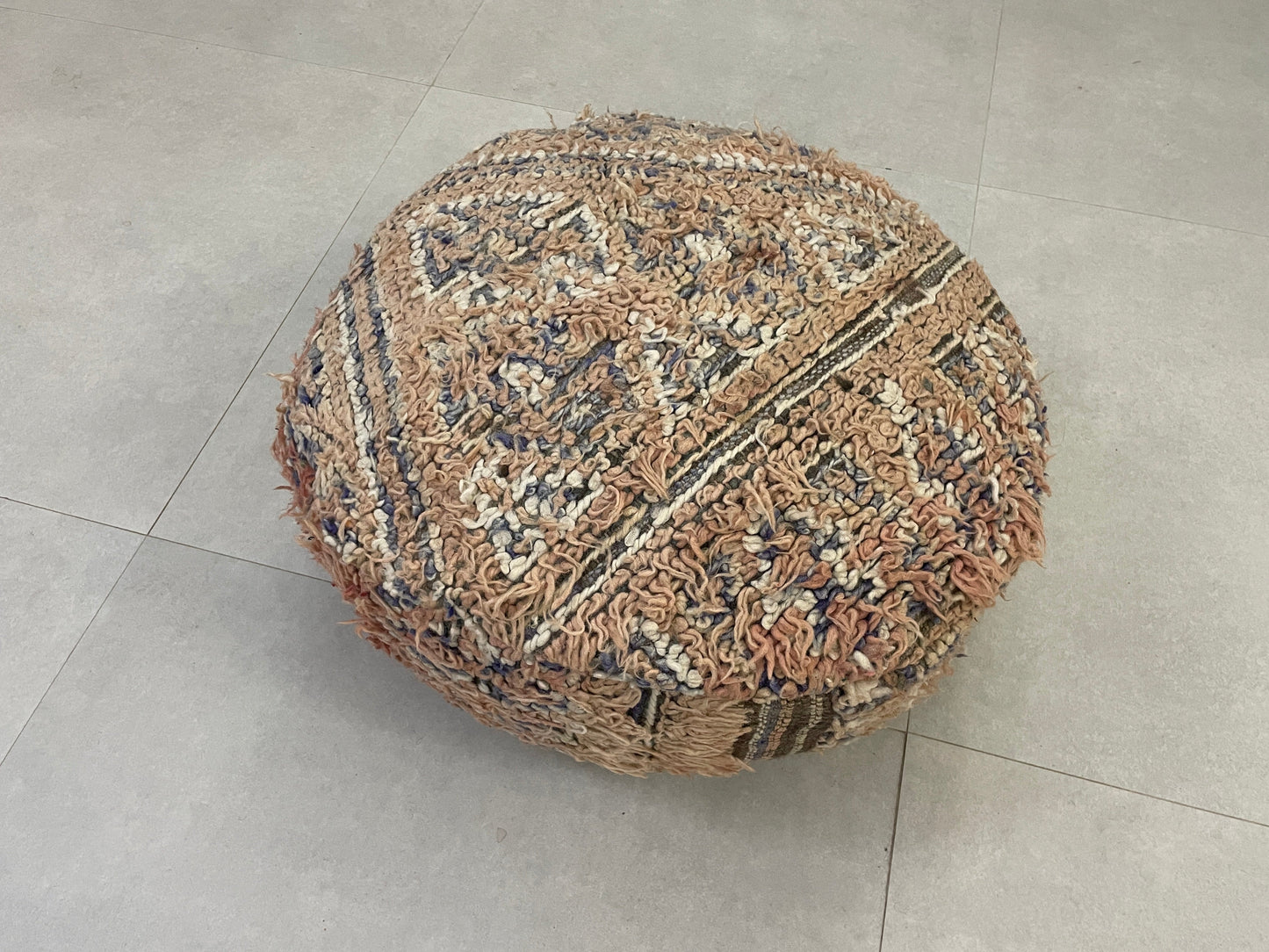 Round moroccan pouf cover - R12